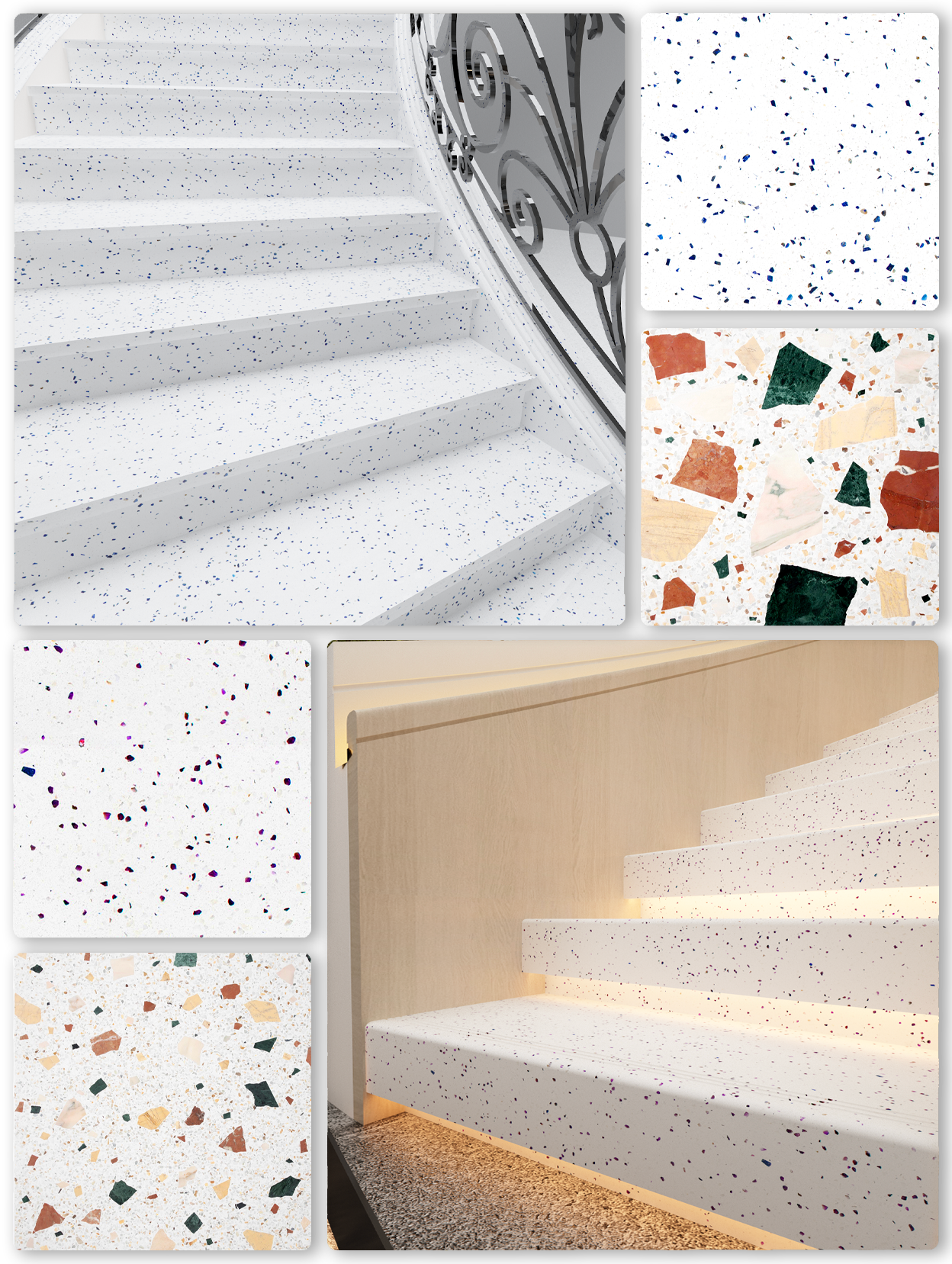 CẦU THANG – MẶT BẾP VẬT LIỆU TERRAZZO 2